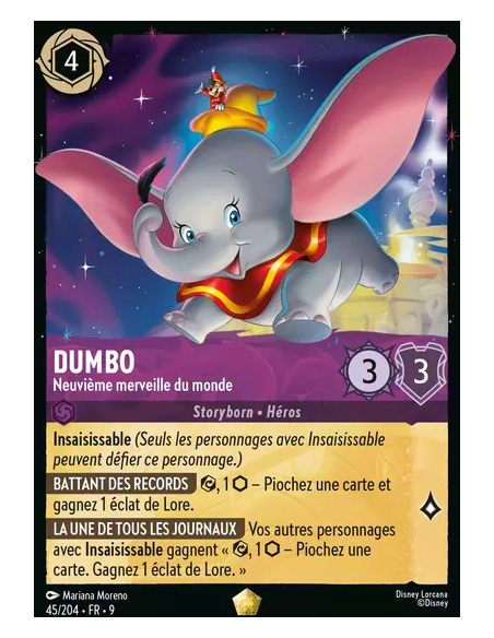 S9 - 045/204 : Dumbo - Neuvième merveille du monde | Cartes à l'unité Lorcana