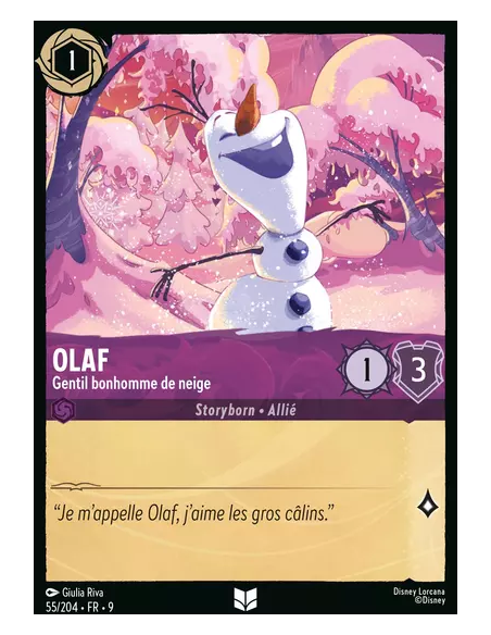 S9 - 055/204 : Olaf - Gentil bonhomme de neige | Cartes à l'unité Lorcana