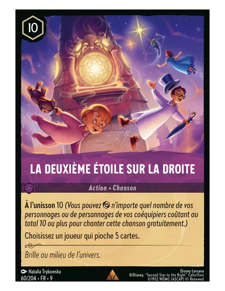 S9 - 060/204 : La Deuxième Étoile sur la Droite | Cartes à l'unité Lorcana