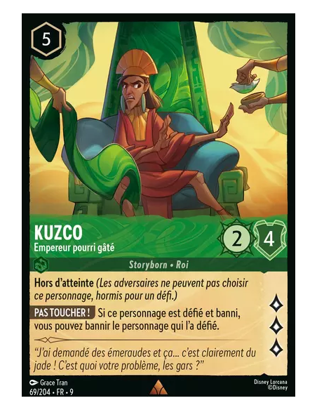 S9 - 069/204 : Kuzco - Empereur pourri gâté | Cartes à l'unité Lorcana