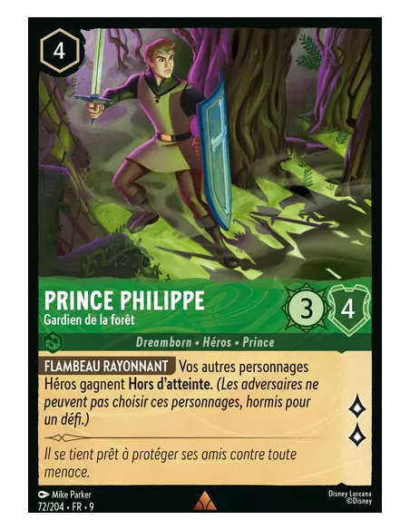 S9 - 072/204 : Prince Philippe - Gardien de la forêt | Cartes à l'unité Lorcana