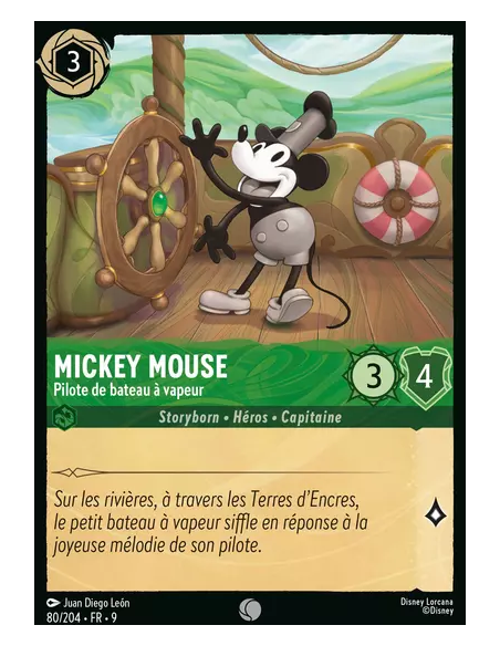 S9 - 080/204 : Mickey Mouse - Pilote de bateau... | Cartes à l'unité Lorcana