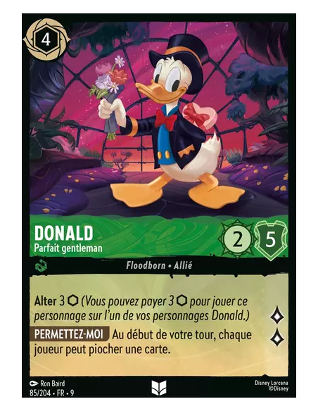 S9 - 085/204 : Donald - Parfait gentleman | Cartes à l'unité Lorcana