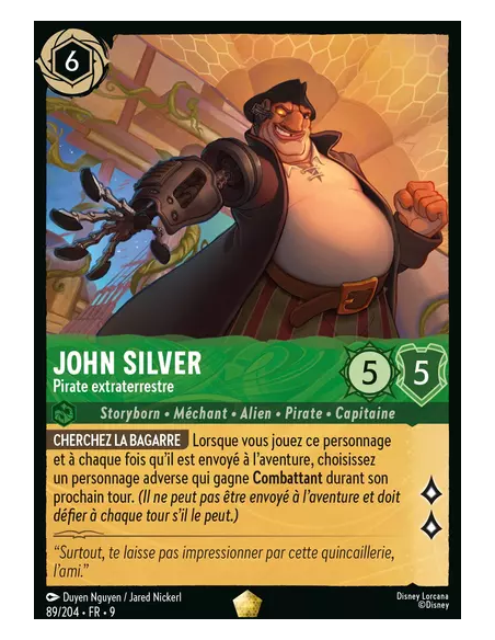 S9 - 089/204 : John Silver - Pirate extraterrestre | Cartes à l'unité Lorcana