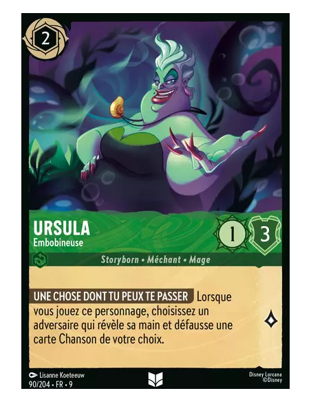 S9 - 090/204 : Ursula - Embobineuse | Cartes à l'unité Lorcana