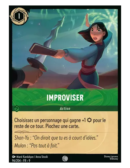 S9 - 096/204 : Improviser | Cartes à l'unité Lorcana