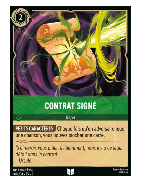 S9 - 101/204 : Contrat signé | Cartes à l'unité Lorcana