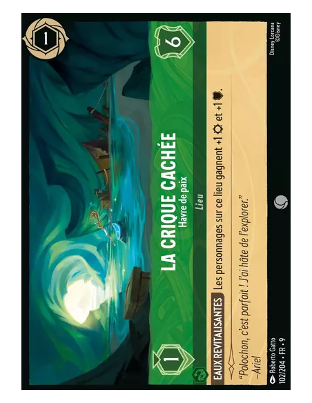 S9 - 102/204 : La crique cachée - Havre de paix | Cartes à l'unité Lorcana