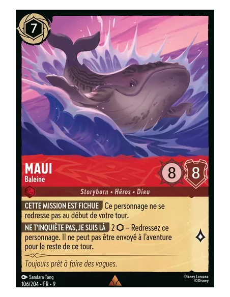 S9 - 106/204 : Maui - Baleine | Cartes à l'unité Lorcana