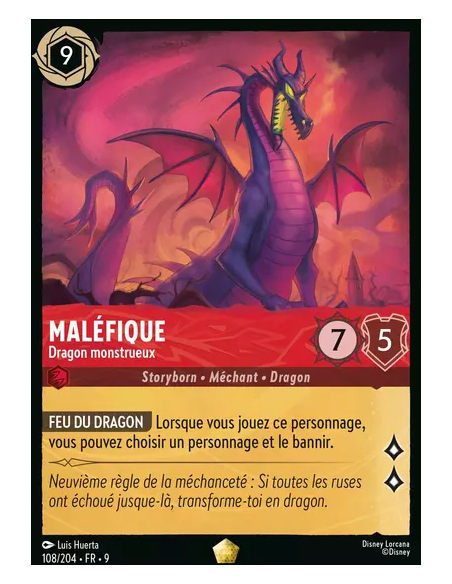 S9 - 108/204 : Maléfique - Dragon monstrueux | Cartes à l'unité Lorcana