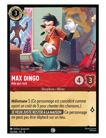 S9 - 112/204 : Max Dingo - Ado qui rock | Cartes à l'unité Lorcana