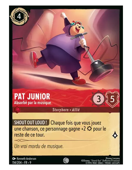 S9 - 114/204 : Pat Junior - Absorbé par la musique | Cartes à l'unité Lorcana