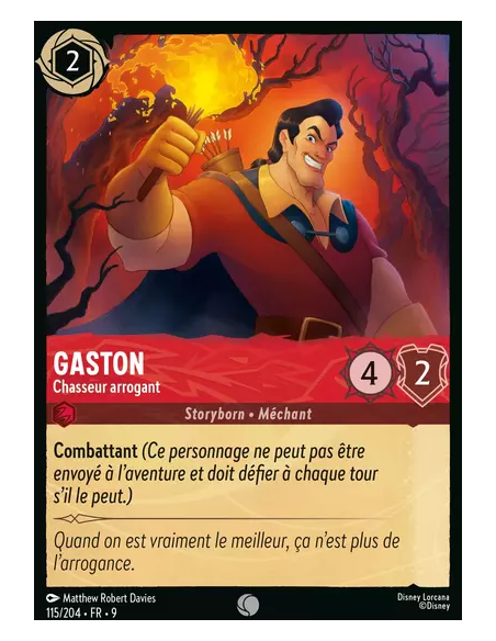 S9 - 115/204 : Gaston - Chasseur arrogant | Cartes à l'unité Lorcana