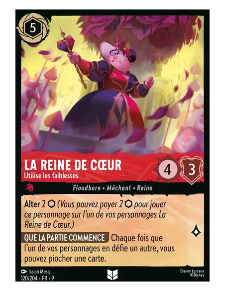 S9 - 120/204 : La Reine de Coeur - Utilise les faiblesses | Cartes à l'unité Lorcana