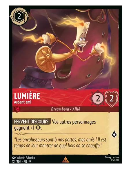 S9 - 121/204 : Lumière - Ardent ami | Cartes à l'unité Lorcana