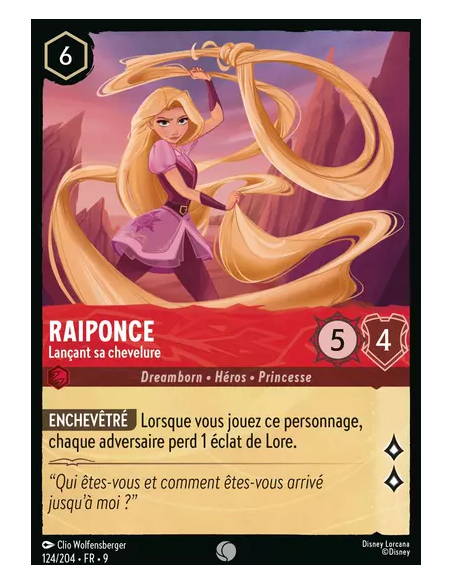 S9 - 124/204 : Raiponce - Lançant sa chevelure | Cartes à l'unité Lorcana