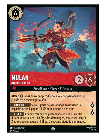 S9 - 126/204 : Mulan - Archère d'élite | Cartes à l'unité Lorcana