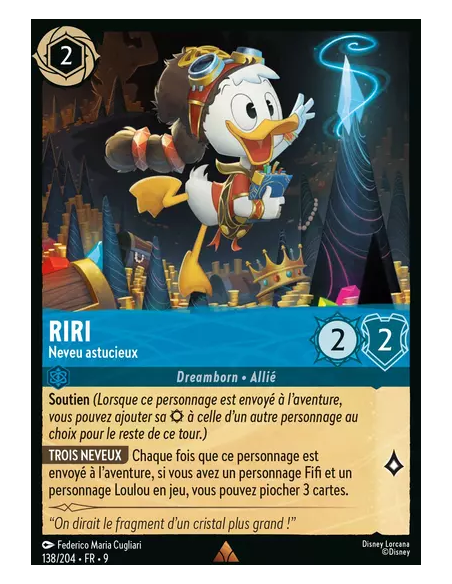 S9 - 138/204 : Riri - Neveu astucieux | Cartes à l'unité Lorcana