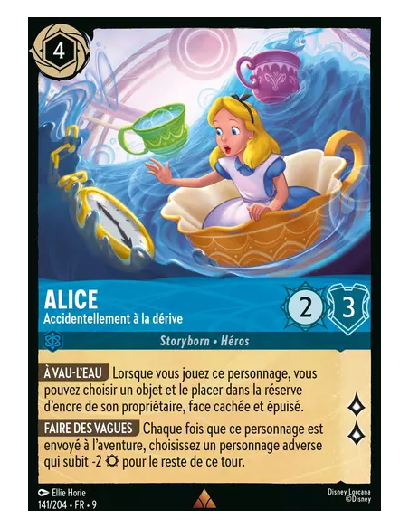 S9 - 141/204 : Alice - Accidentellement à la dérive | Cartes à l'unité Lorcana