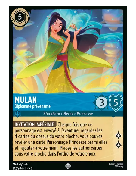 S9 - 142/204 : Mulan - Diplomate prévenante | Cartes à l'unité Lorcana