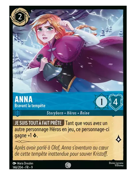 S9 - 146/204 : Anna - Bravant la tempête | Cartes à l'unité Lorcana