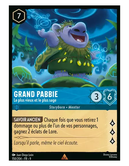 S9 - 150/204 : Grand Pabbie - Le plus vieux et le plus sage | Cartes à l'unité Lorcana