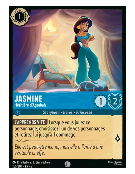 S9 - 155/204 : Jasmine - Héritière d'Agrabah | Cartes à l'unité Lorcana
