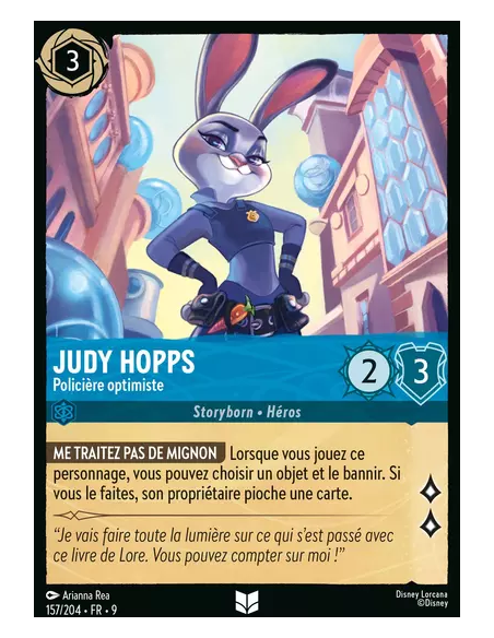 S9 - 157/204 : Judy Hopps - Policière optimiste | Cartes à l'unité Lorcana