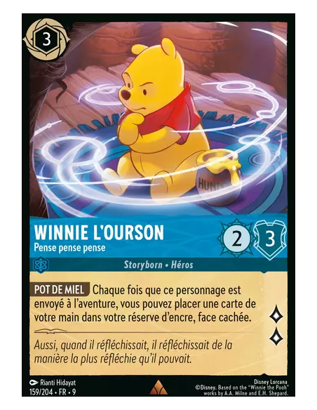 S9 - 159/204 : Winnie l'ourson - Pense pense pense | Cartes à l'unité Lorcana