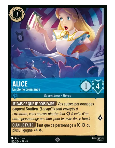 S9 - 160/204 : Alice - En pleine croissance | Cartes à l'unité Lorcana
