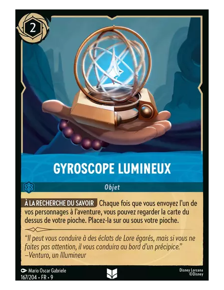 S9 - 167/204 : Gyroscope lumineux | Cartes à l'unité Lorcana