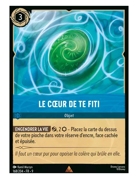 S9 - 168/204 : Le Cœur de Te Fiti | Cartes à l'unité Lorcana