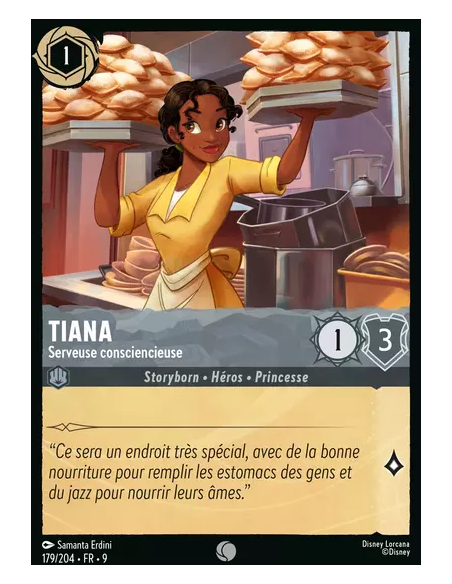 S9 - 179/204 : Tiana - Serveuse consciencieuse | Cartes à l'unité Lorcana