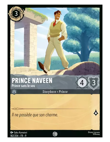 S9 - 182/204 : Prince Naveen - Prince sans le sou | Cartes à l'unité Lorcana