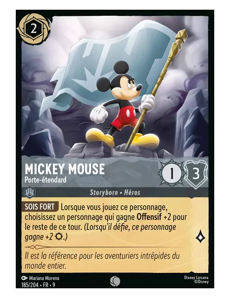S9 - 185/204 : Mickey Mouse - Porte-étendard | Cartes à l'unité Lorcana