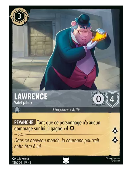 S9 - 187/204 : Lawrence - Valet jaloux | Cartes à l'unité Lorcana