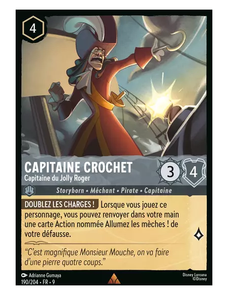 S9 - 190/204 : Capitaine Crochet - Capitaine du Jolly Roger | Cartes à l'unité Lorcana