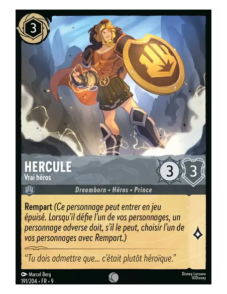 S9 - 191/204 : Hercule - Vrai héros | Cartes à l'unité Lorcana