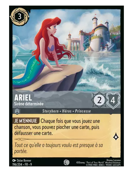S9 - 196/204 : Ariel - Sirène déterminée | Cartes à l'unité Lorcana