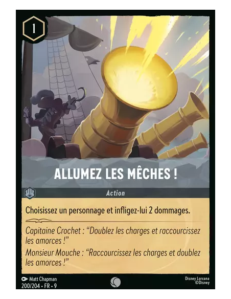 S9 - 200/204 : Allumez les Mêches ! | Cartes à l'unité Lorcana
