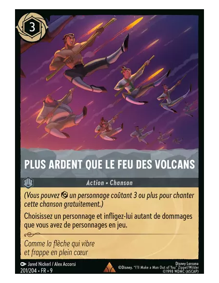 S9 - 201/204 : Plus ardent que le feu des volcans | Cartes à l'unité Lorcana