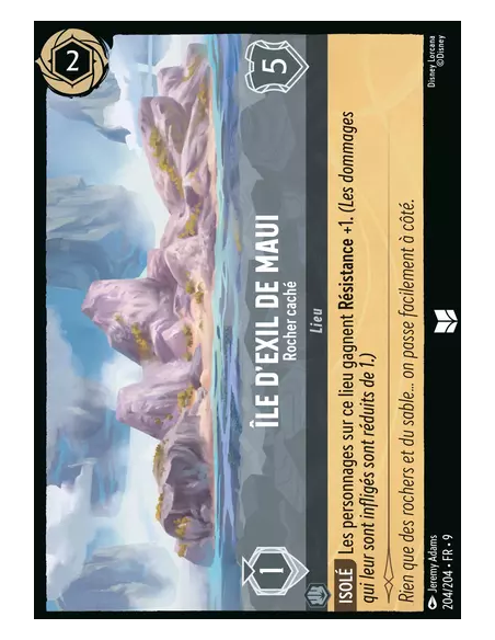 S9 - 204/204 : Île d'exil de Maui - Rocher caché | Cartes à l'unité Lorcana