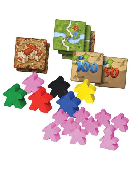 Carcassonne : Auberges et Cathédrales - extention - Jeux de société - Pion - Meeple - Tuiles
