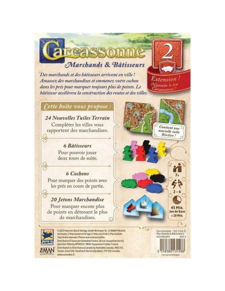 Carcassonne : Marchands et Bâtisseurs - extention - Jeux de société - Jeux Familiaux - cover