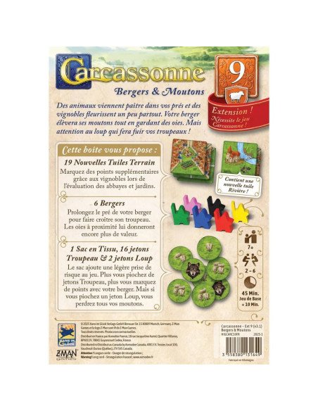 Carcassonne : Bergers et Moutons (Ext.9)