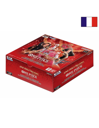 Image d'une display One Piece EB03 fermée, avec un drapeau français en haut à droite