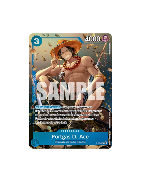 One Piece : Tin Pack Set Vol.2 [TS-02] - Visuel Carte à jouer collectionner ・Portgas D. Ace