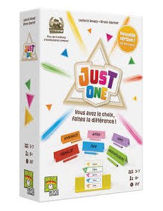 Just One - Jeux d'ambiance - Jeux pour l'Apéro - cover - couverture - boîte - contenu - matériel - visuel