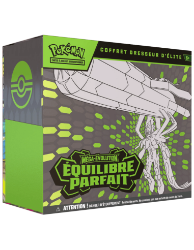 Image de l'ETB ME03 fermée. L'ETB est verte et grive avec une illustration de Méga Zygarde