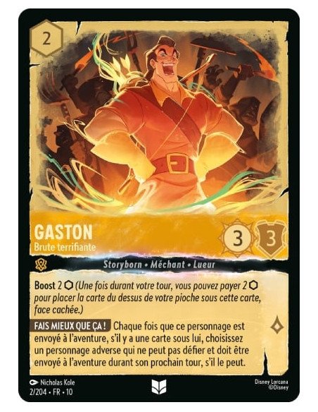 S10 - 002/204 : Gaston - Brute terrifiante | Cartes à l'unité Lorcana